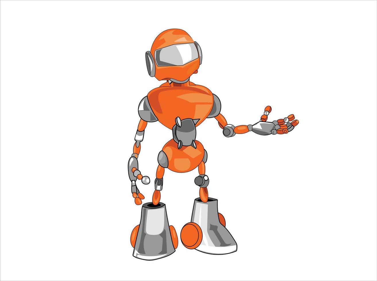 illustration vectorielle de robots humanoïdes pour logo vecteur