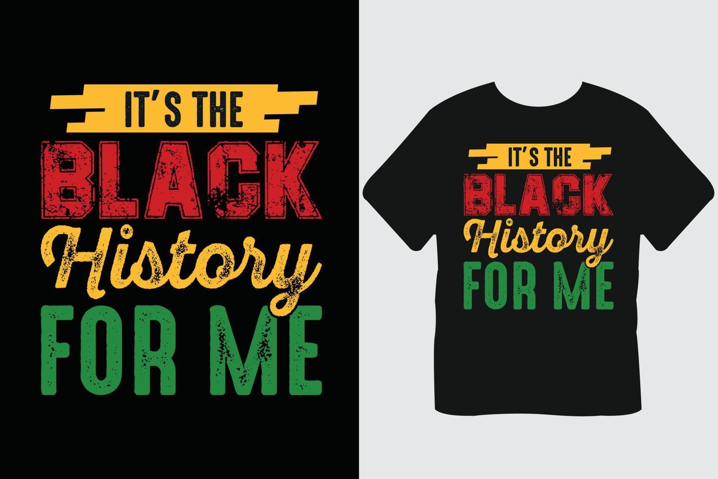 c'est l'histoire des noirs pour moi conception de t-shirt du mois de l'histoire des noirs vecteur