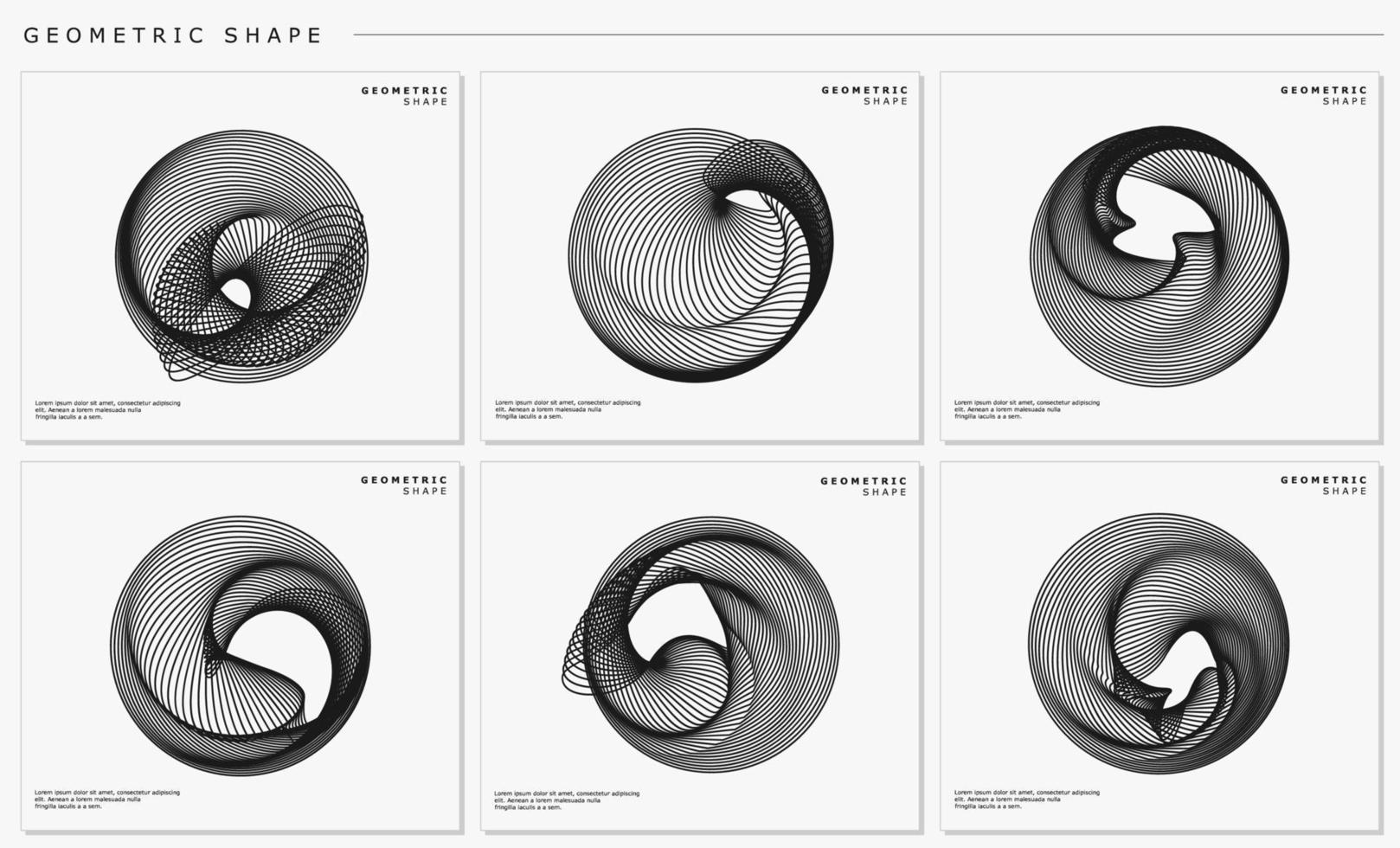 ensemble de modèles de conception de lignes mélangées abstraites. vecteur abstrait de lignes de mélange.