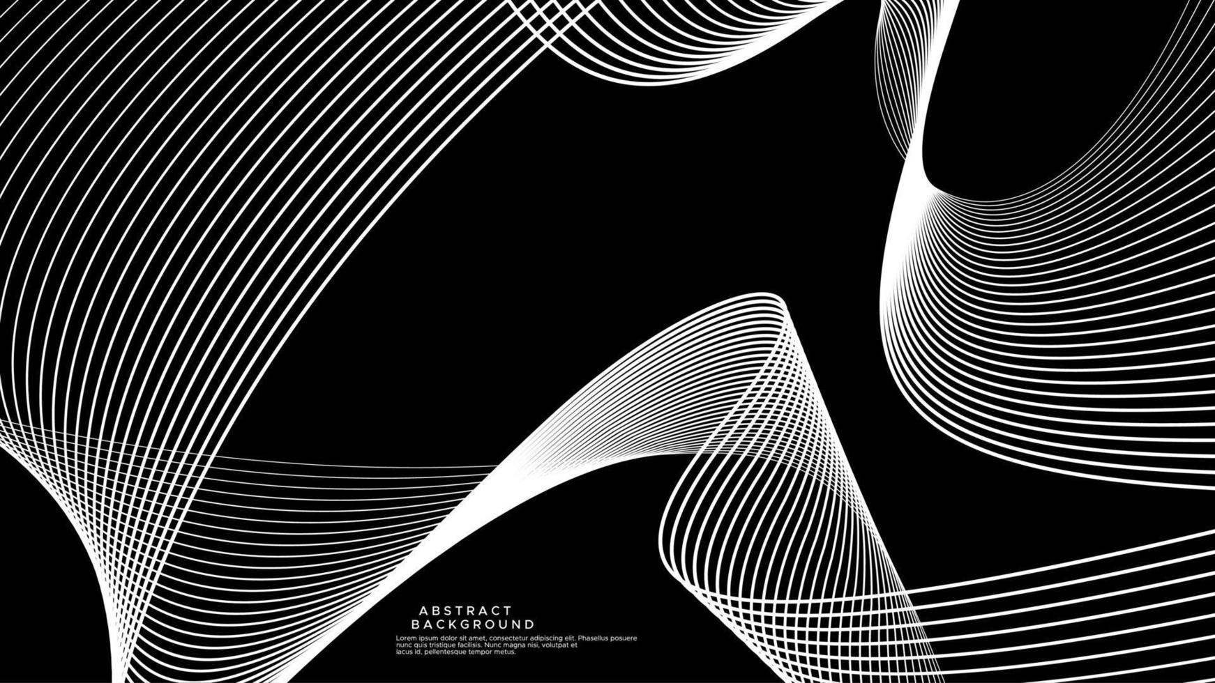 modèle de fond de vague de lignes abstraites. conception de fond de ligne de vague moderne. vecteur