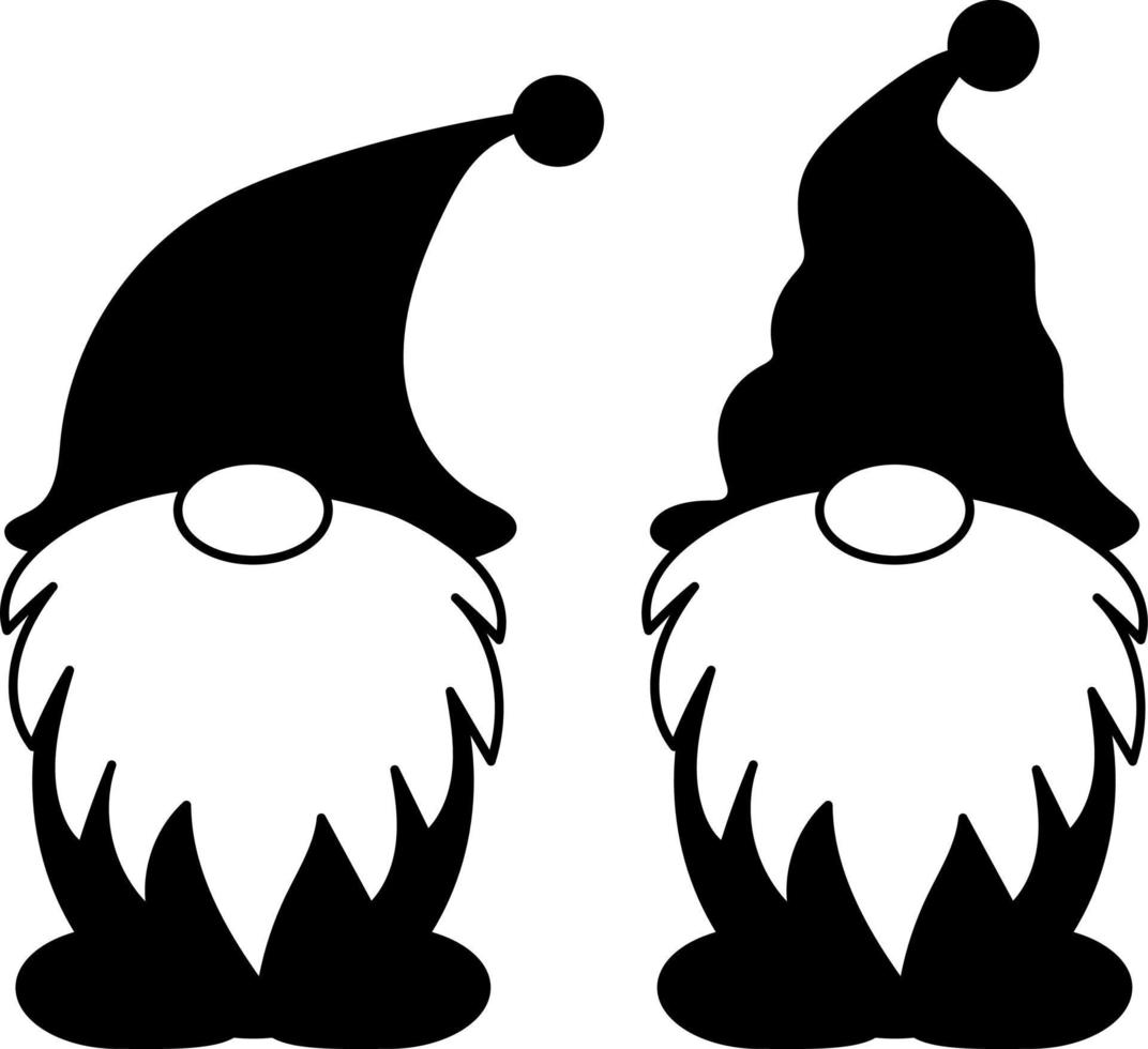 gnomes, icônes vectorielles. vecteur