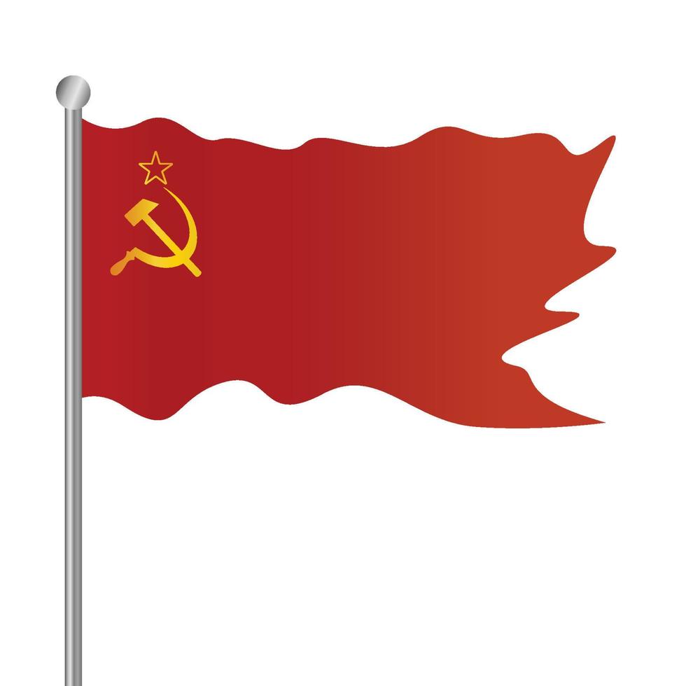 pays drapeau rouge de l'urss union soviétique vecteur