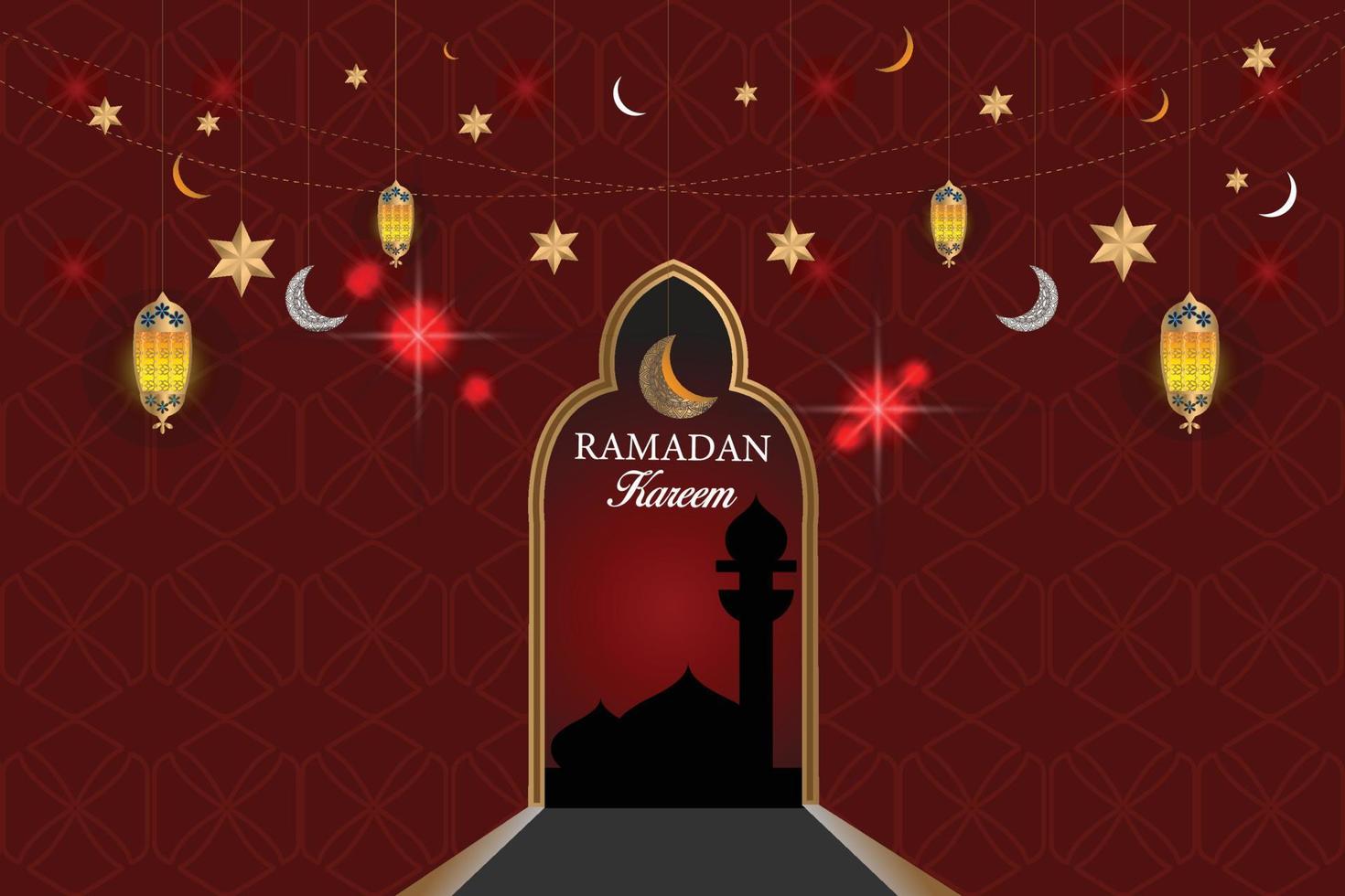 illustration de fond de texte eid al adha mubarak ramadan kareem, belle conception islamique vecteur