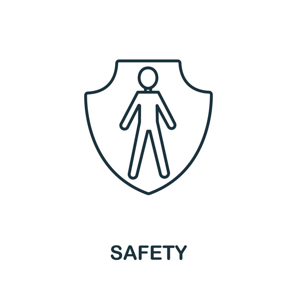 icône de sécurité de la collection d'assurance. icône de sécurité de ligne simple pour les modèles, la conception Web et les infographies vecteur