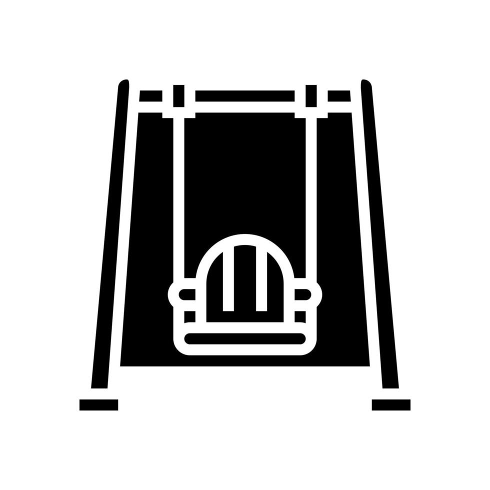 balançoire maternelle glyphe icône illustration vectorielle vecteur