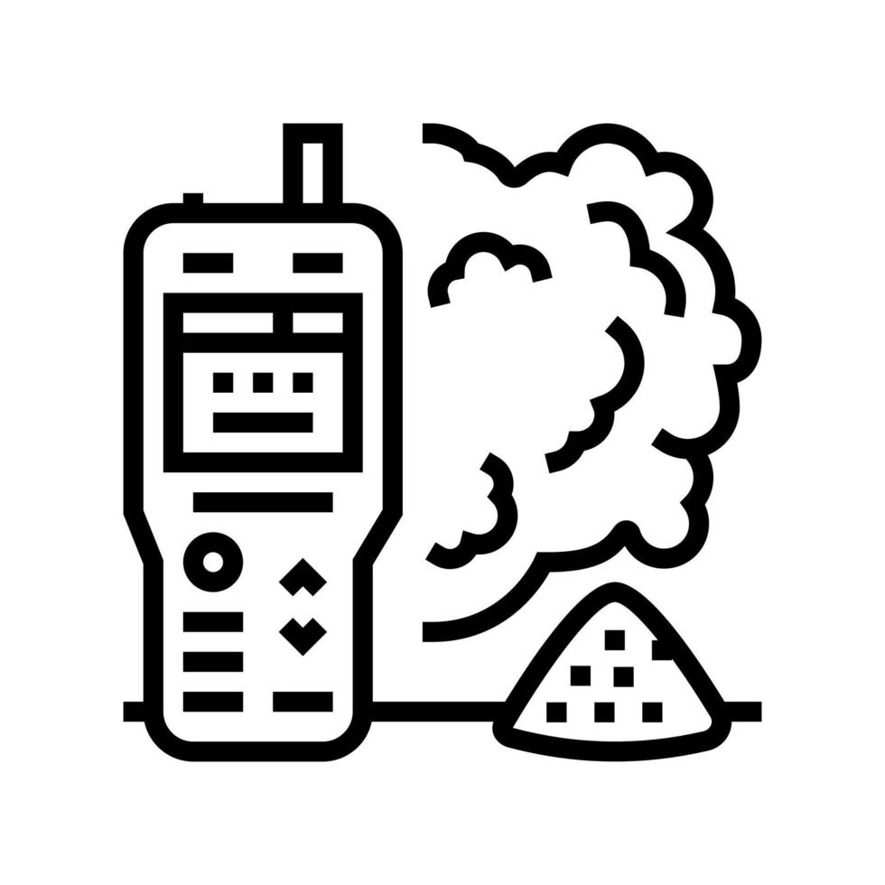 illustration vectorielle de l'icône de la ligne de qualité de la poussière de l'air vecteur