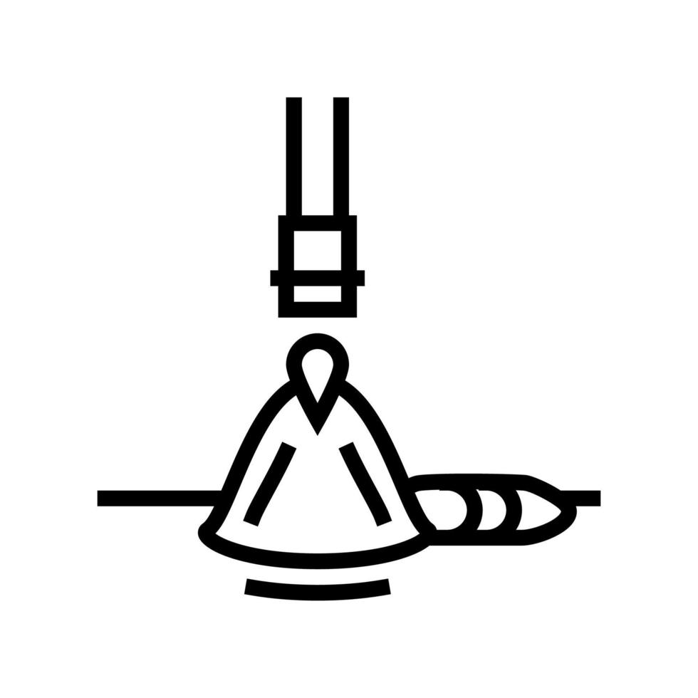 illustration vectorielle de l'icône de la ligne de soudage sous laitier électroconducteur vecteur