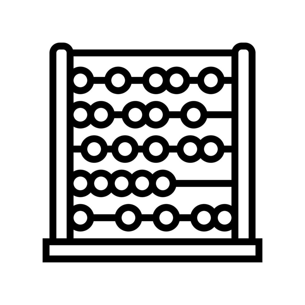 illustration vectorielle de l'icône de la ligne de la maternelle abacus vecteur