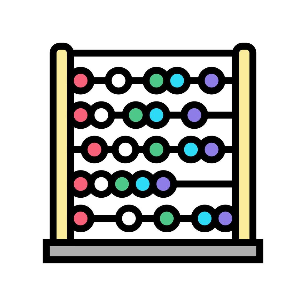 Abacus maternelle couleur icône illustration vectorielle vecteur