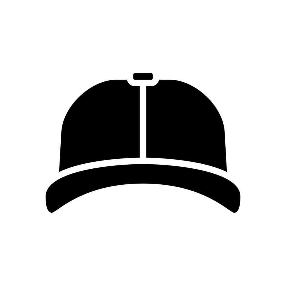 casquette tête été accessoire glyphe icône illustration vectorielle vecteur