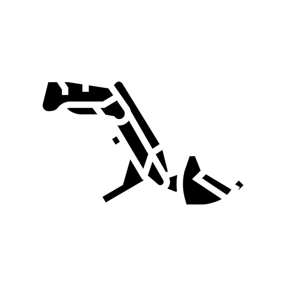 illustration vectorielle d'icône de glyphe d'outil agricole de chargeur frontal vecteur