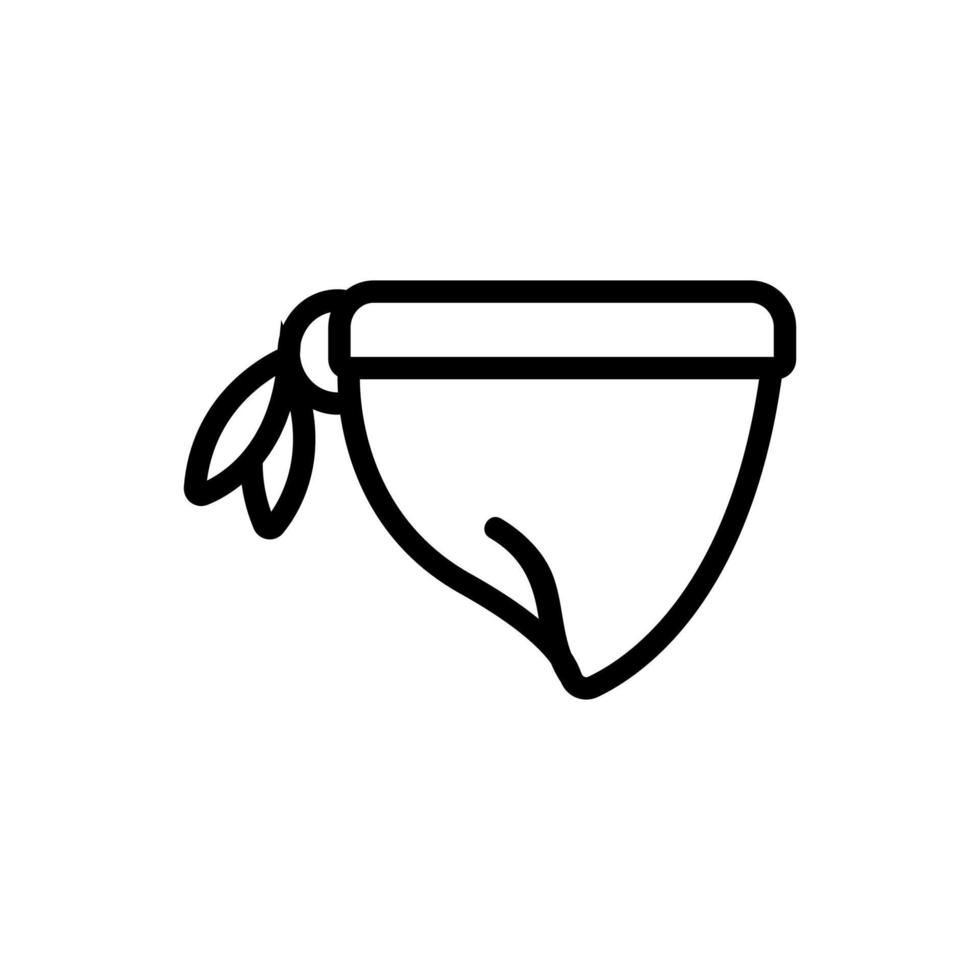 vecteur d'icône de bandana. illustration de symbole de contour isolé