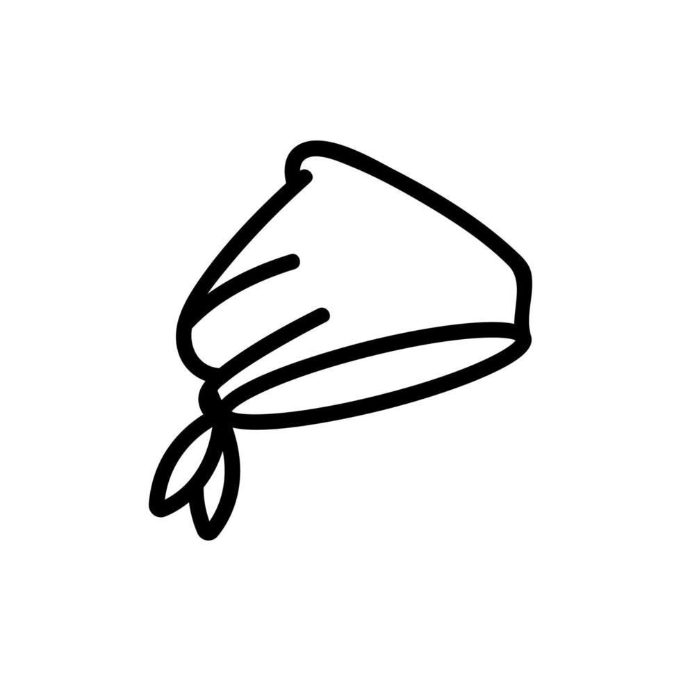 vecteur d'icône de bandana. illustration de symbole de contour isolé