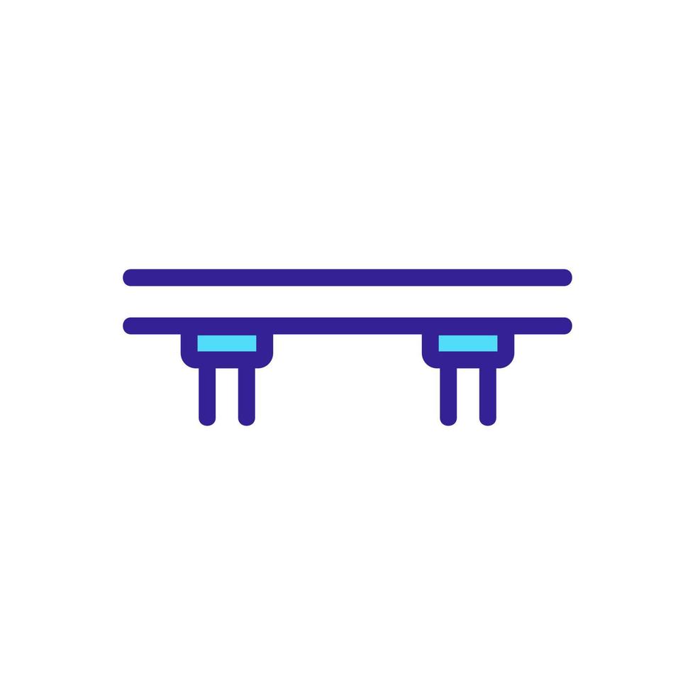 vecteur d'icône de pont. illustration de symbole de contour isolé