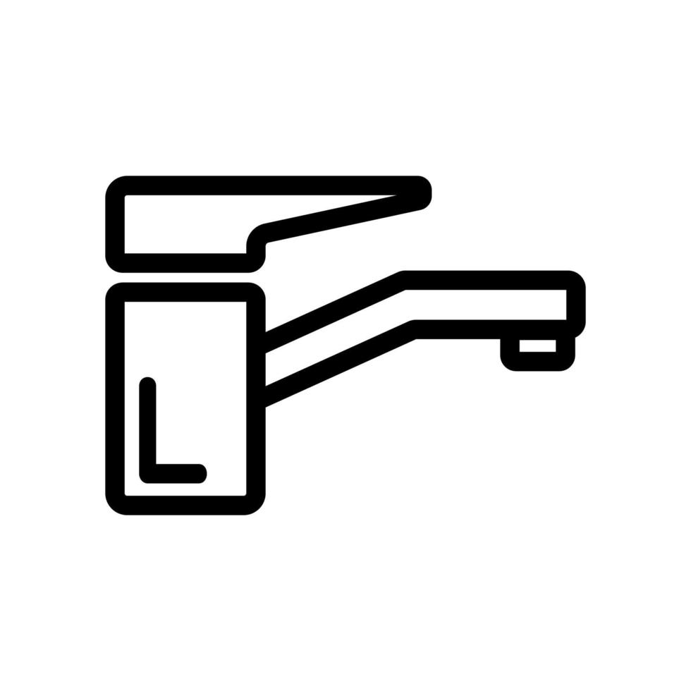 vecteur d'icône de mélangeur d'eau. illustration de symbole de contour isolé