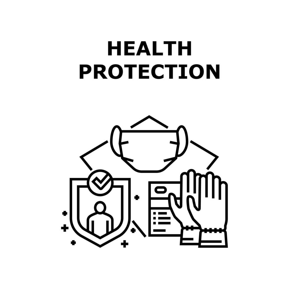 illustration de concept de vecteur de protection de la santé