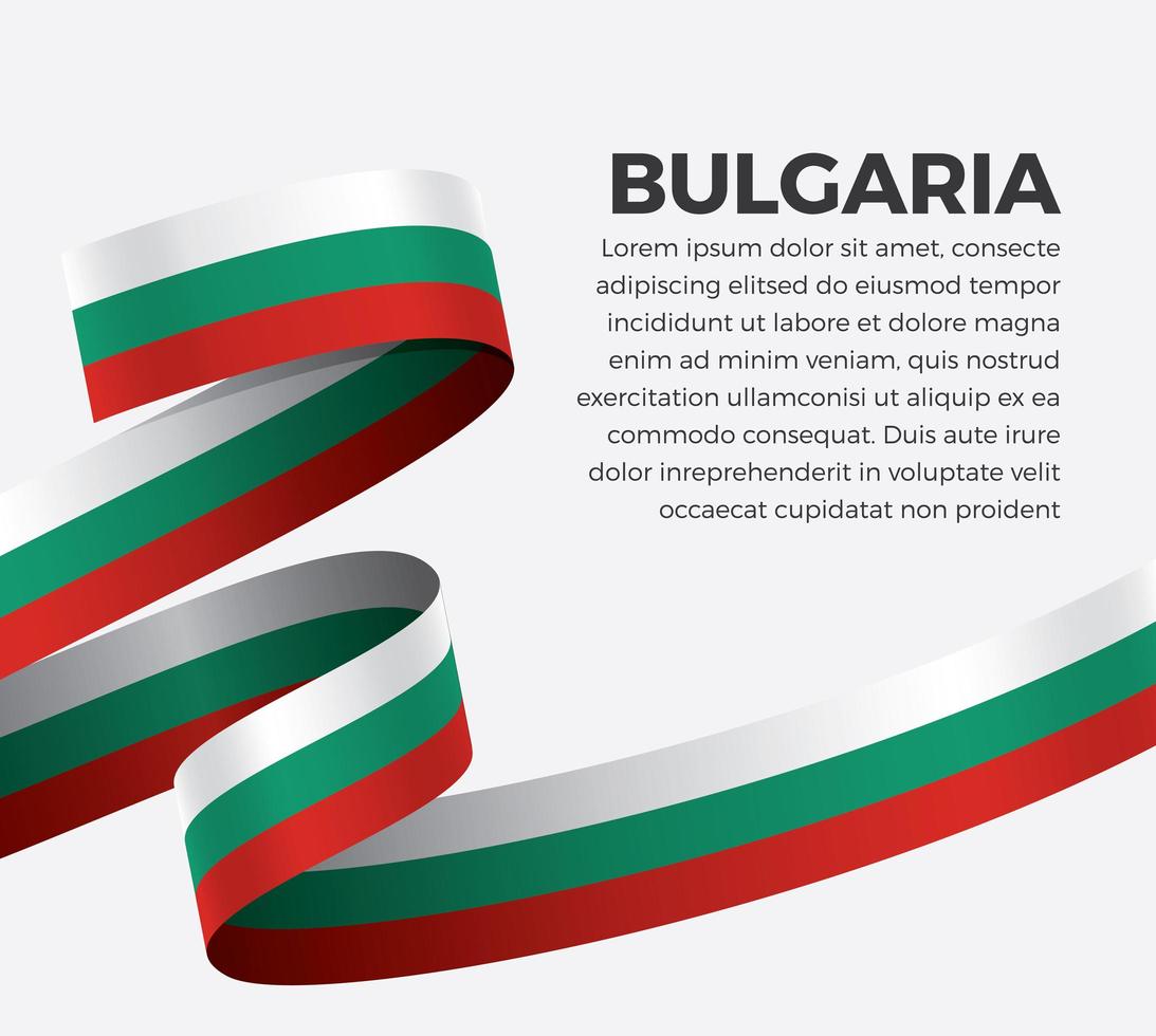 ruban de drapeau bulgarie vague abstraite vecteur