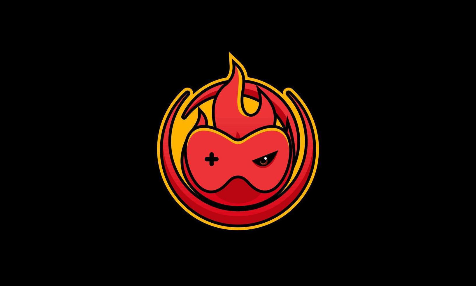 vecteur de modèle de logo de jeu de feu