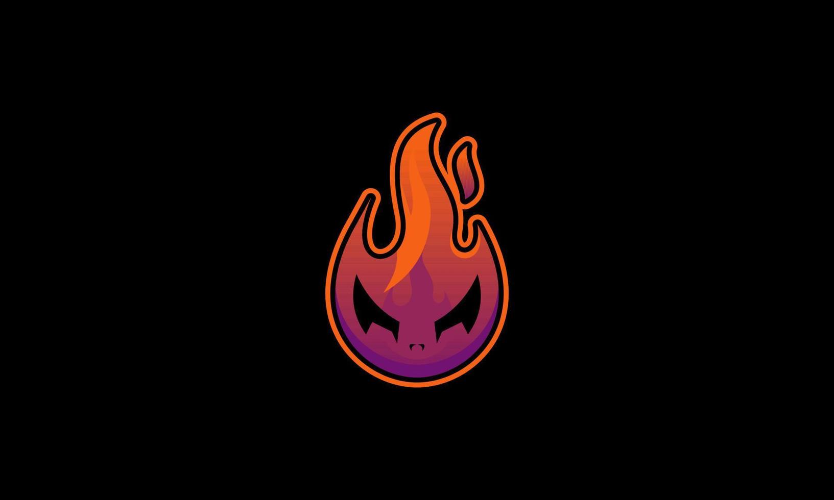 vecteur de modèle de logo de jeu de feu