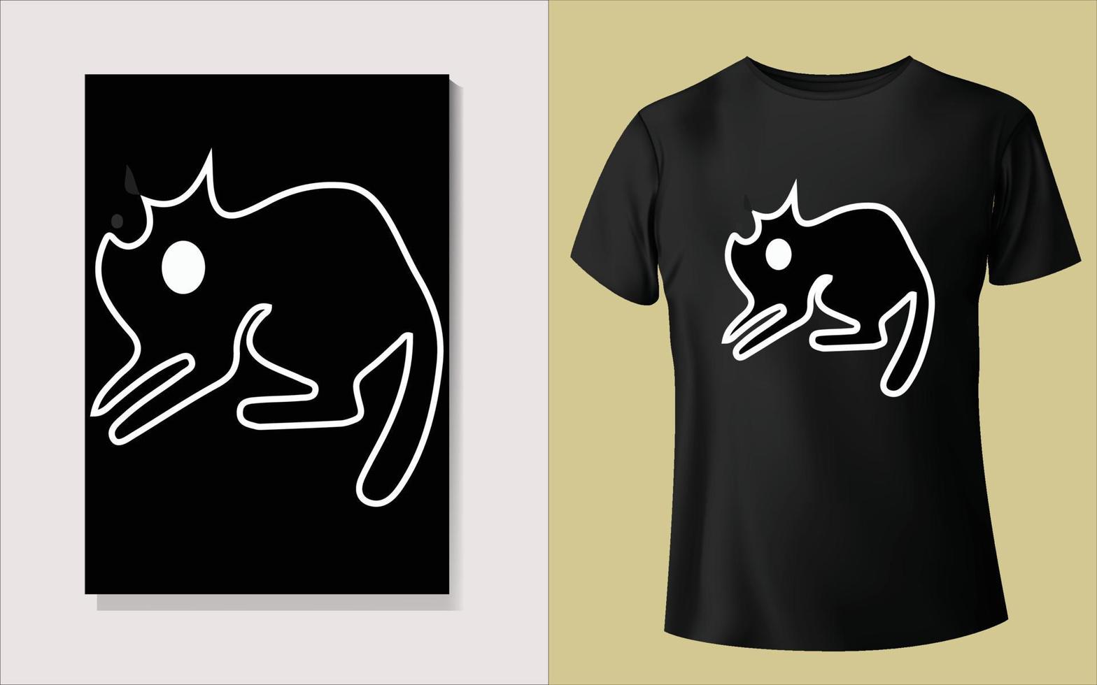 conception de tee-shirt animal mignon vecteur