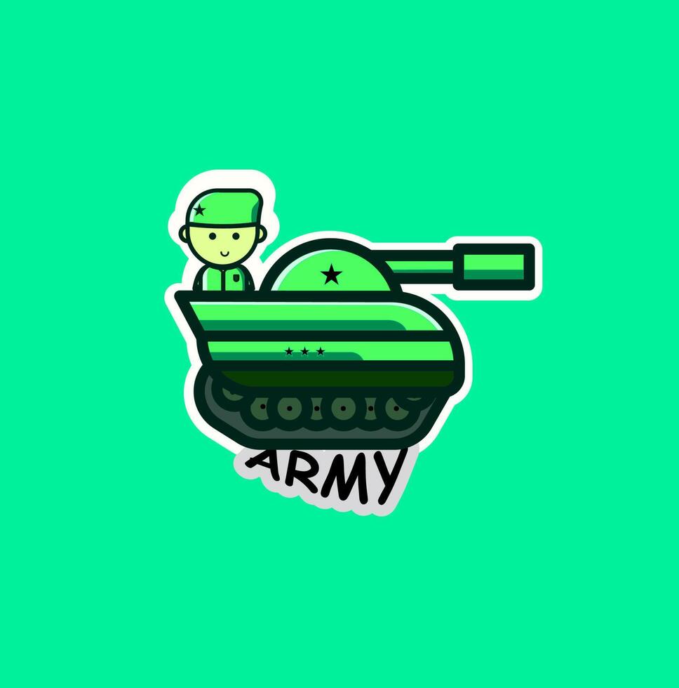 vecteur gratuit de logo de char de l'armée