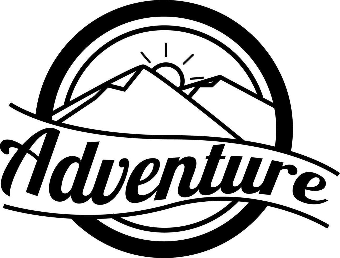 création de logo d'aventure vecteur