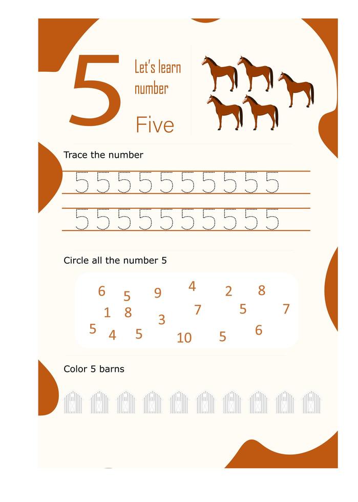 feuille de calcul numéro cinq vecteur