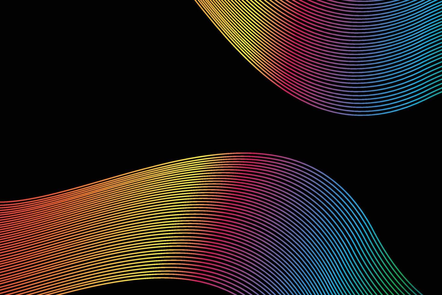 abstrait de lignes ondulées colorées vecteur