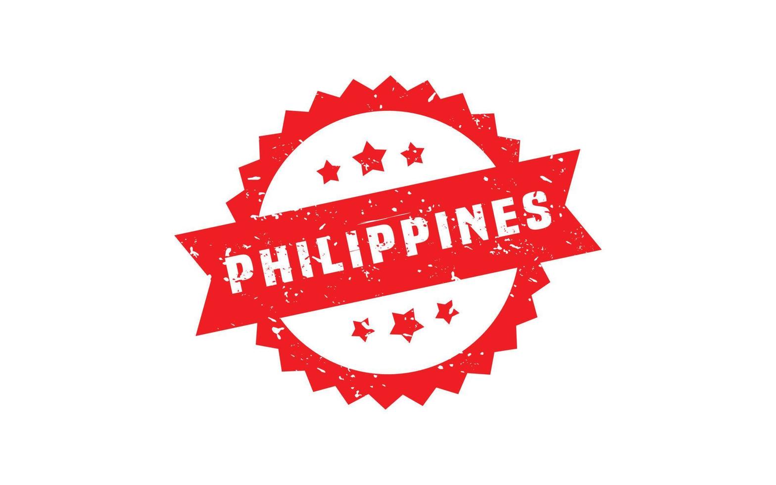 caoutchouc de timbre des philippines avec style grunge sur fond blanc vecteur