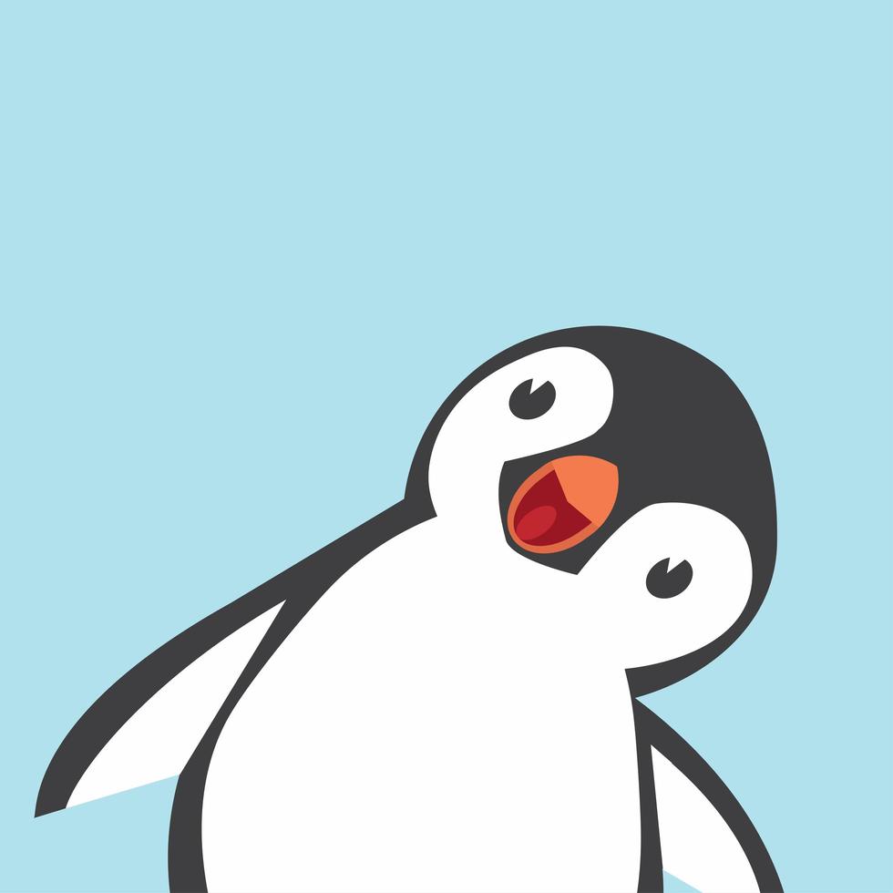 vecteur de dessin animé mignon pingouin