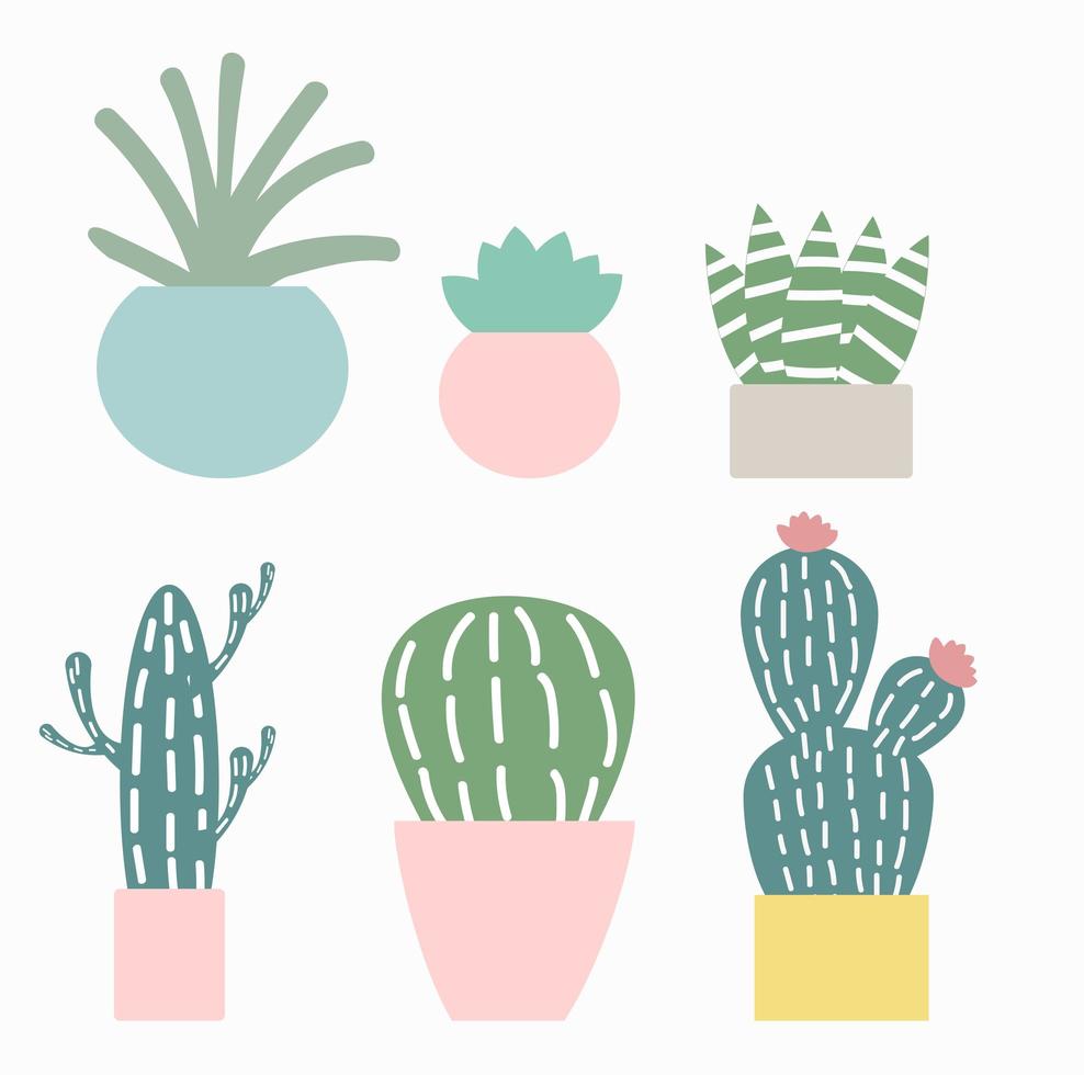 illustration vectorielle de cactus mignon vecteur
