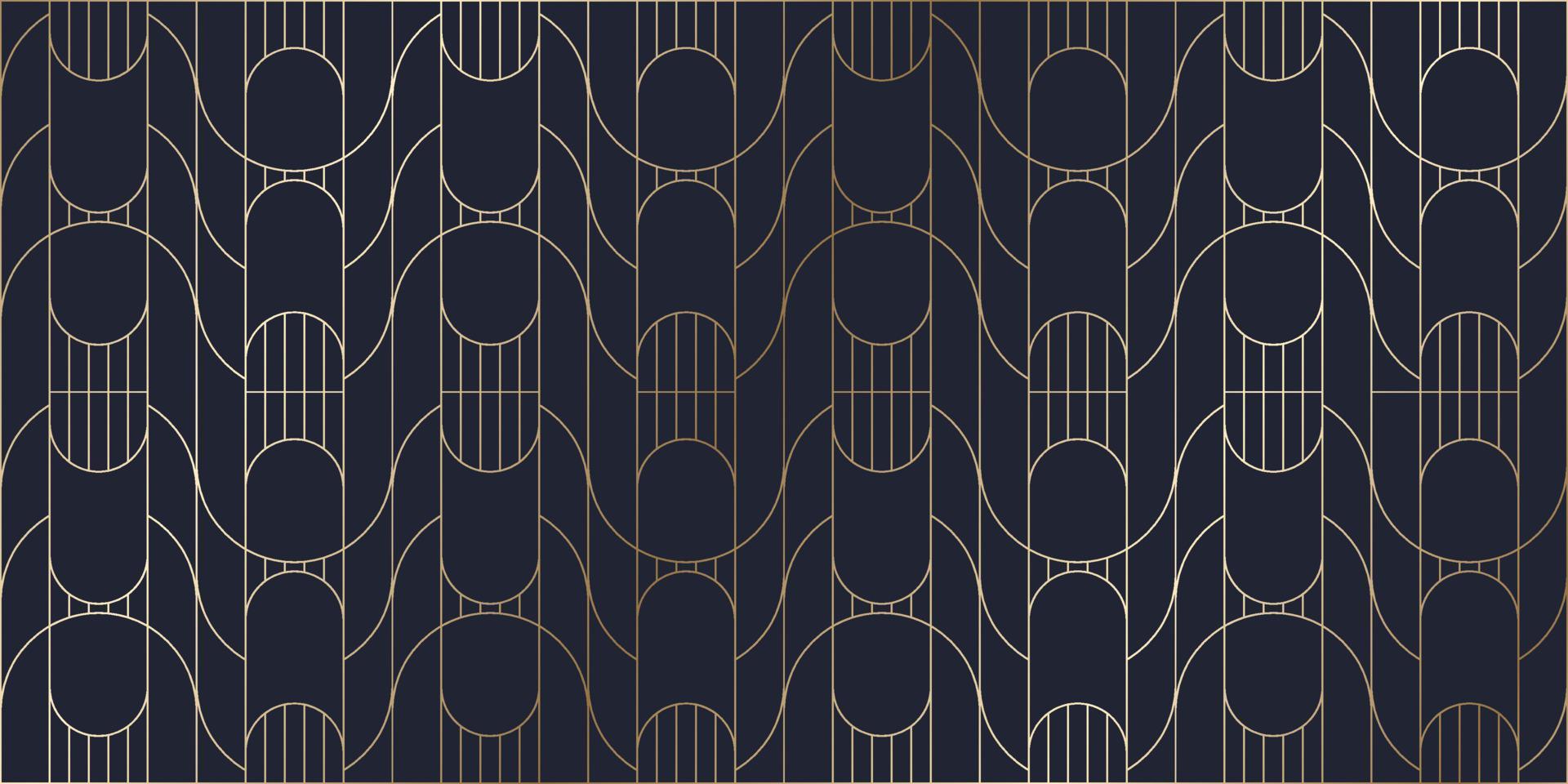 vecteur de fond de modèle sans couture art déco de luxe. abstrait art nouveau élégant avec une délicate ligne géométrique dorée style de texture minimaliste décoratif vintage. conception pour papier peint, bannière, carte.