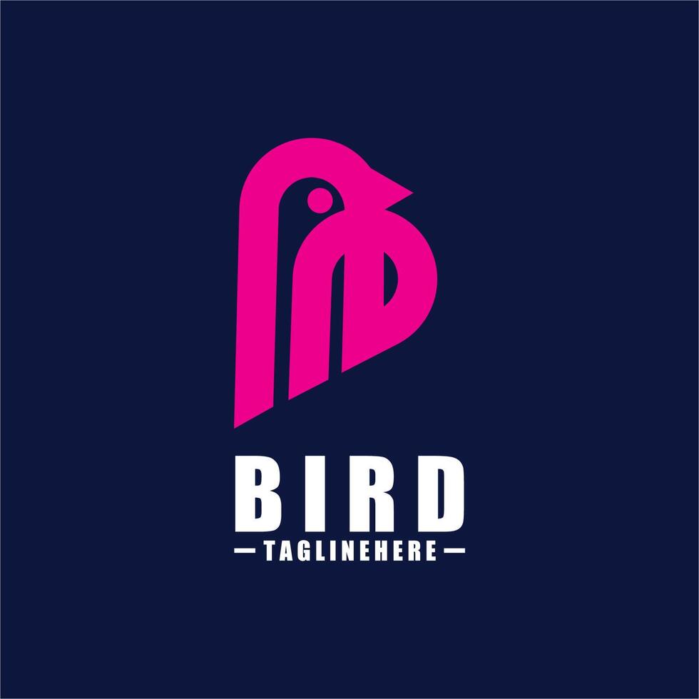 oiseau b logo - modèle de logo vectoriel