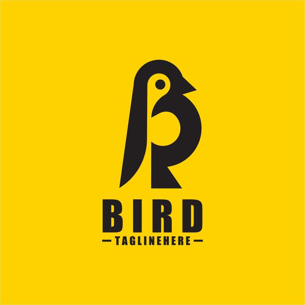 oiseau b logo - modèle de logo vectoriel