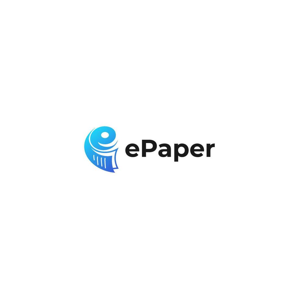 logo papier électronique vecteur