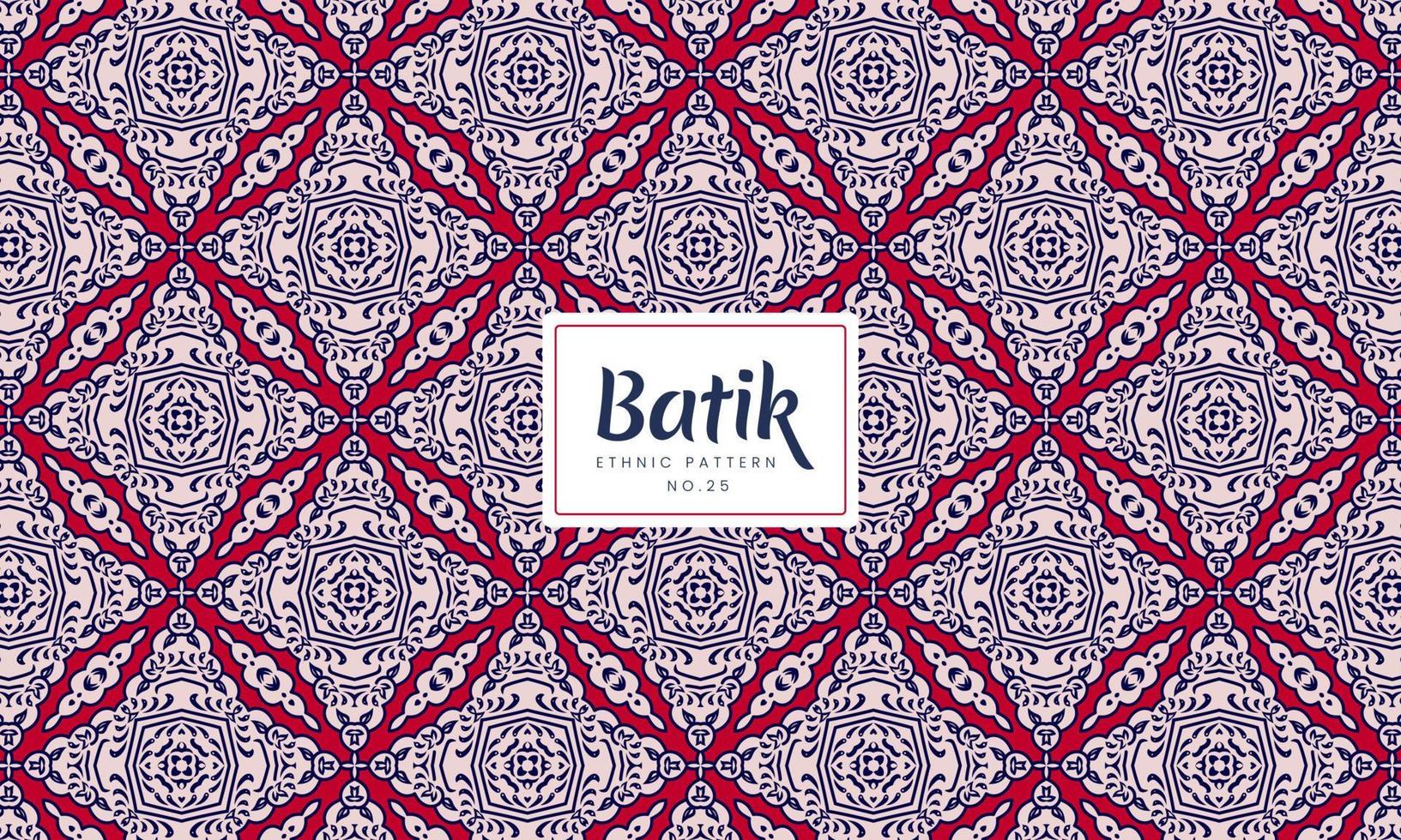 batik indonésien kawung traditionnel décoratif motifs floraux vecteur rouge