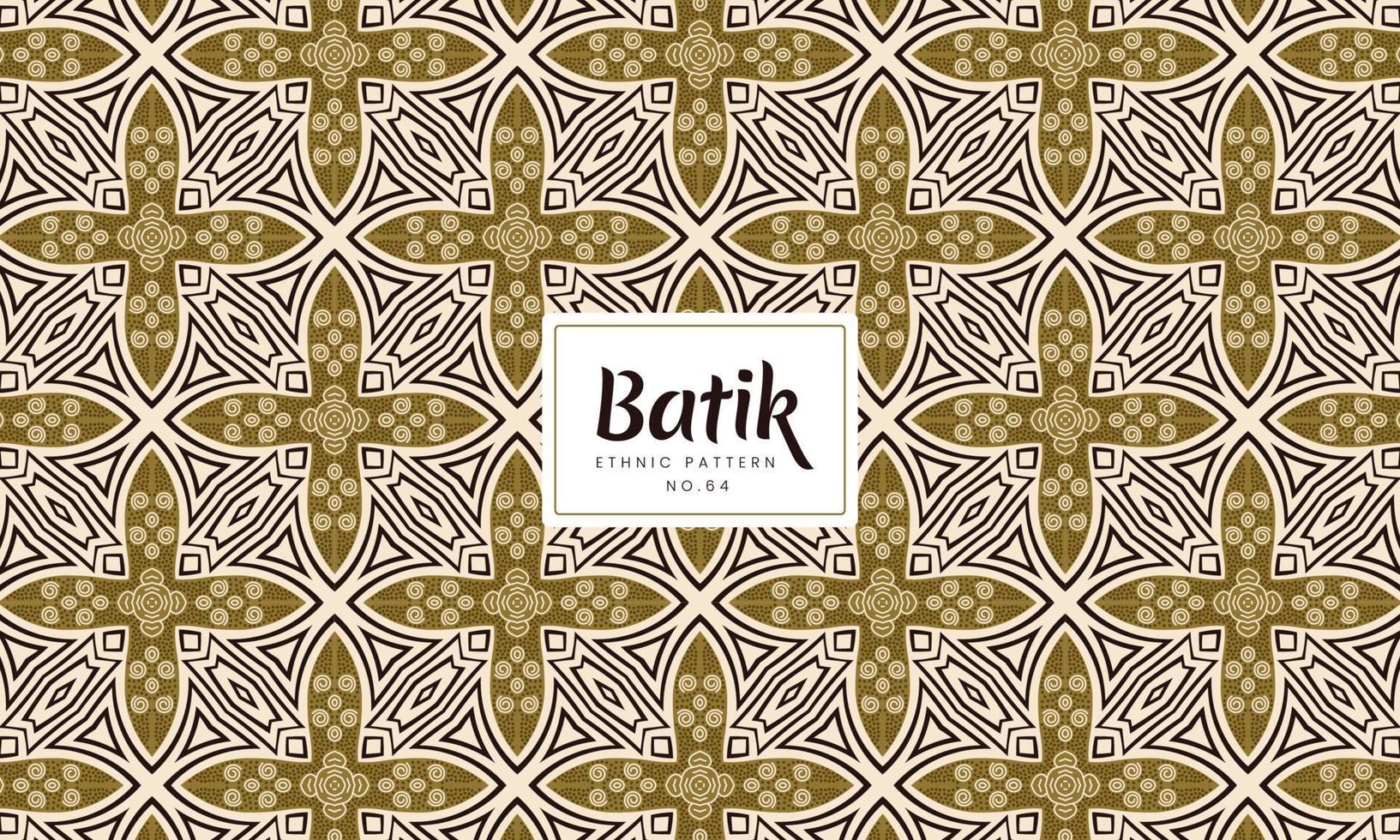 ethnique batik indonésien kawung motifs floraux vecteur