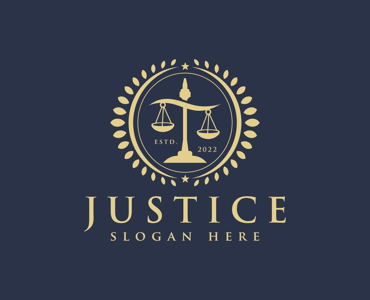 modèles vectoriels de logo d'avocat de la justice vecteur