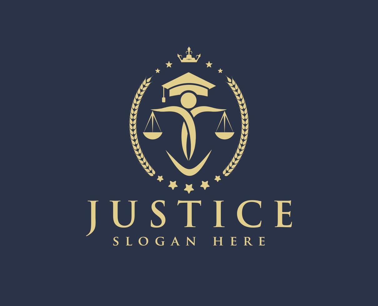 modèles vectoriels de logo d'avocat de la justice vecteur