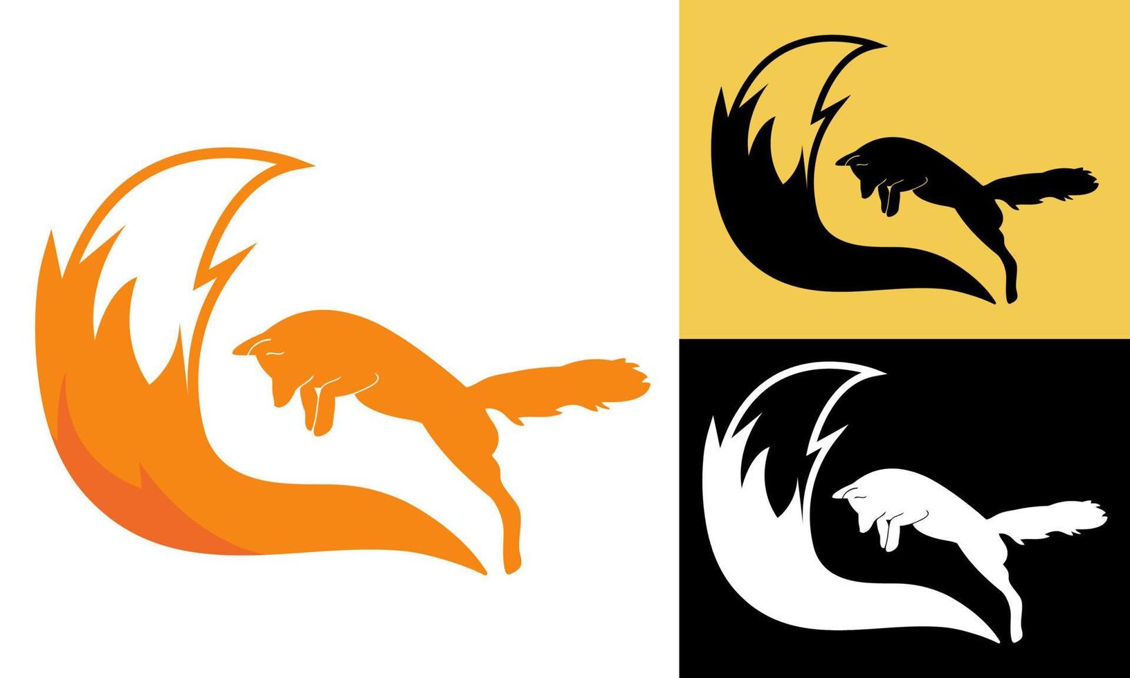 conception de logo de renard, modèle d'illustration vectorielle de conception de logo moderne vecteur