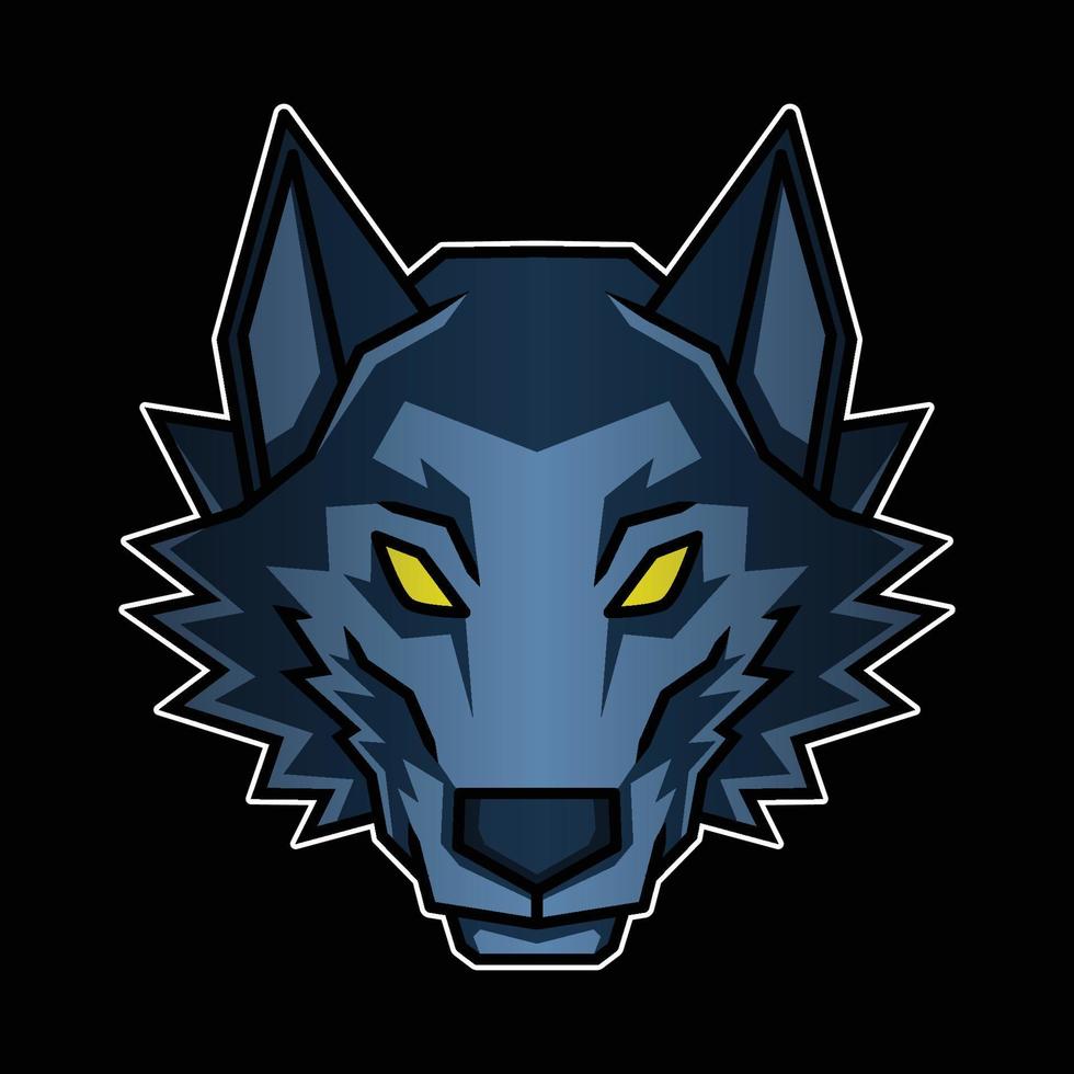 illustration graphique du logo tête de loup vecteur