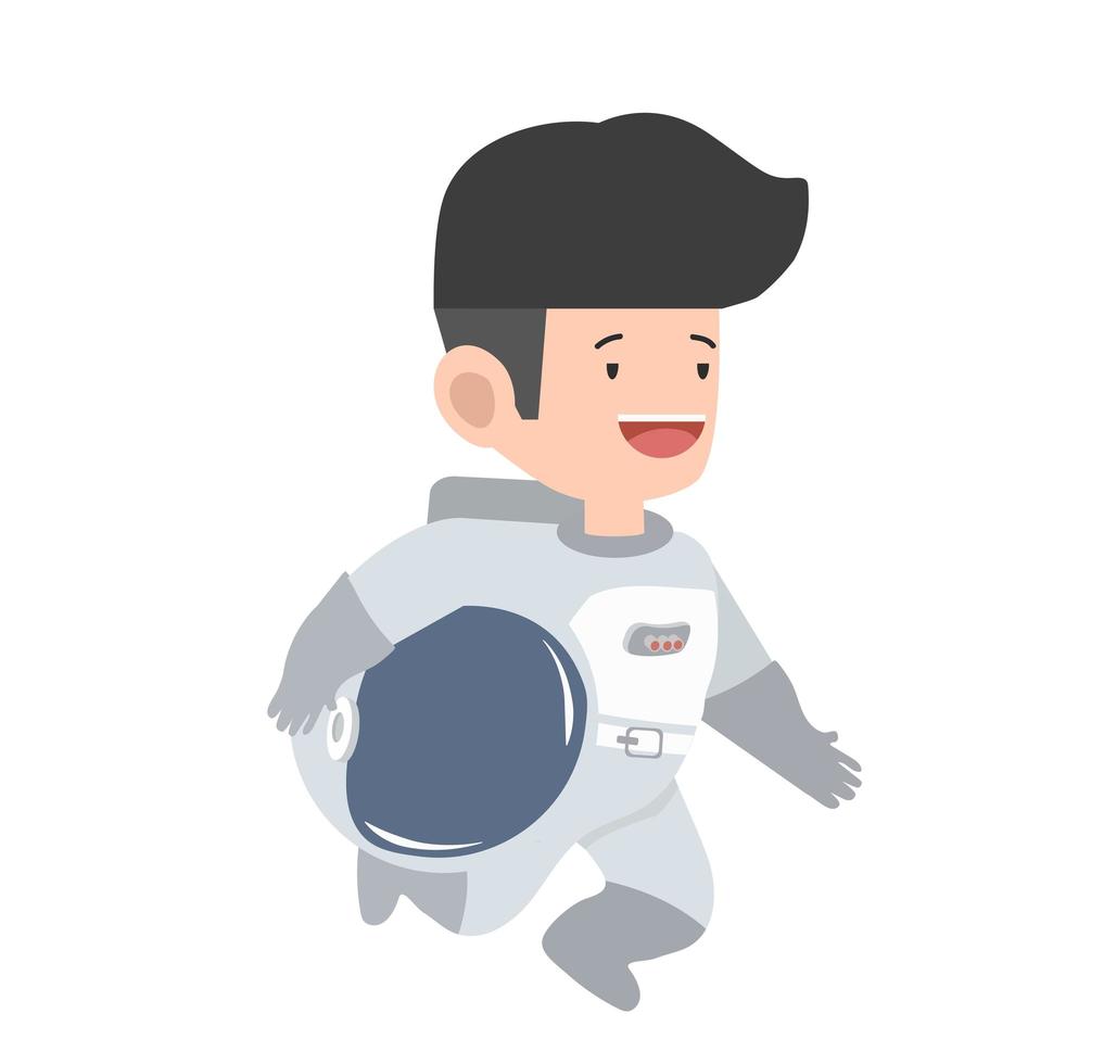 vecteur de personnage de marche astronaute masculin