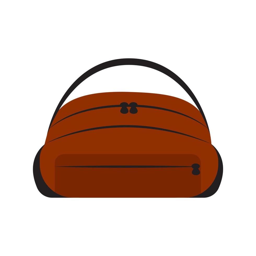 sac marron pour voyage dessin animé illustration colorée vecteur