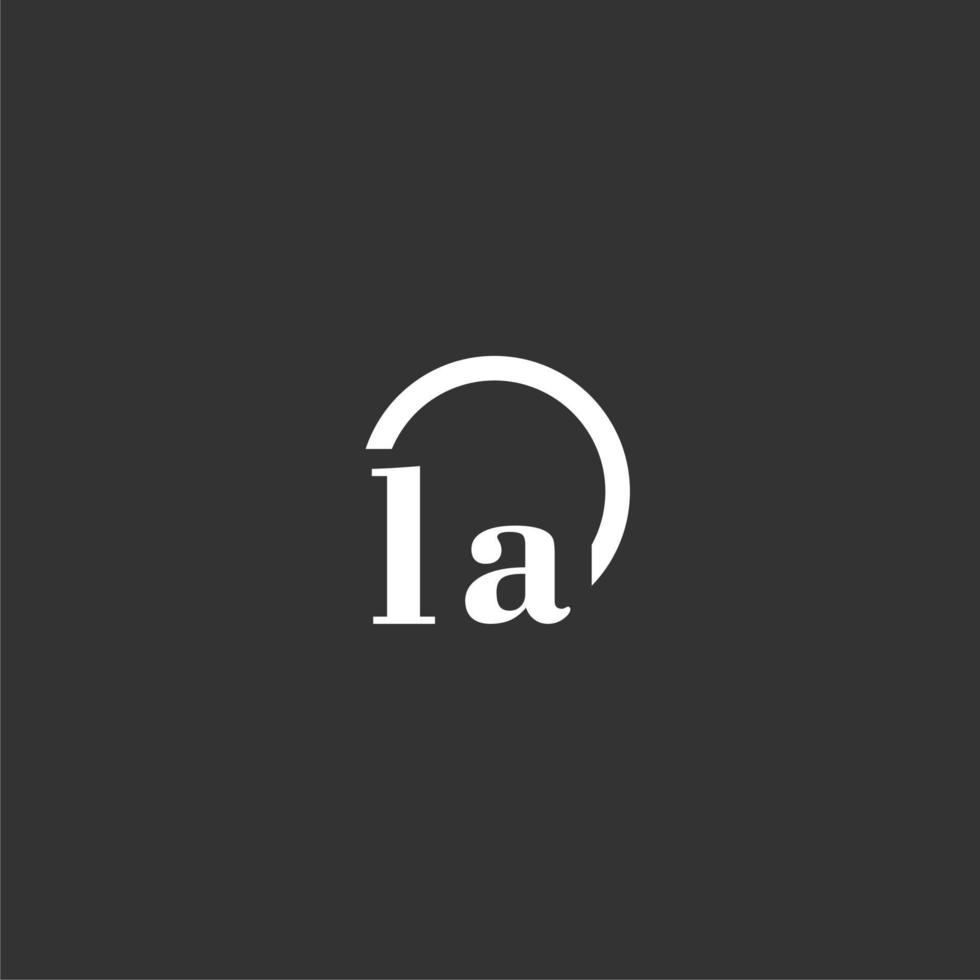 la logo monogramme initial avec un design de ligne de cercle créatif vecteur