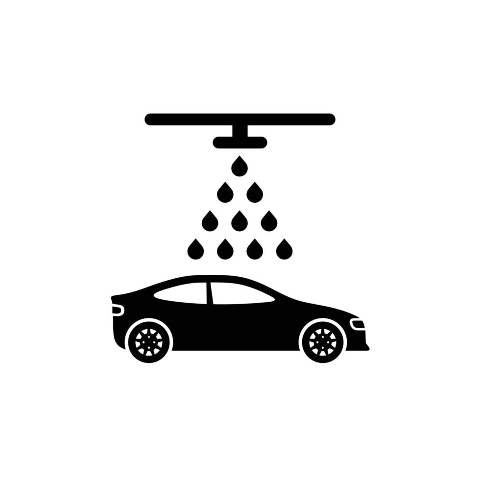 lavage de voiture simple icône plate illustration vectorielle vecteur