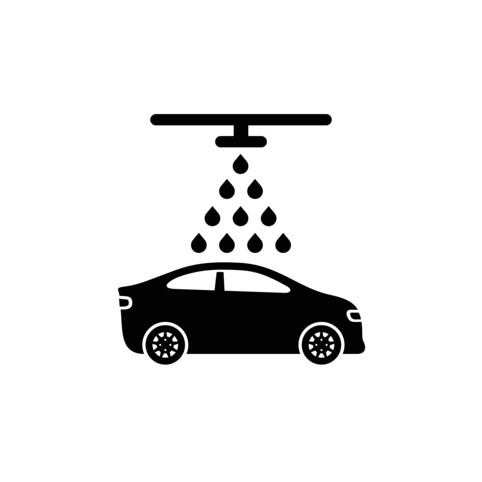 lavage de voiture simple icône plate illustration vectorielle vecteur