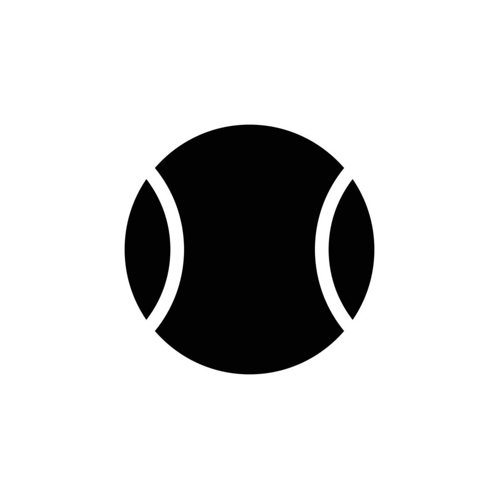 vecteur d'icône plate simple balle de tennis