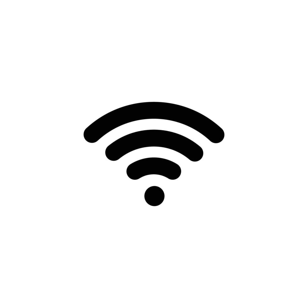 wifi simple icône plate illustration vectorielle vecteur