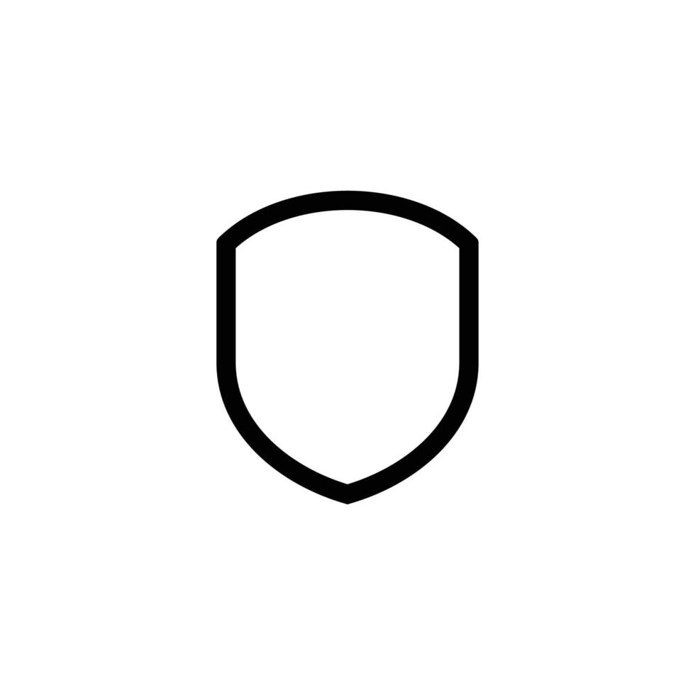 bouclier simple icône plate illustration vectorielle vecteur