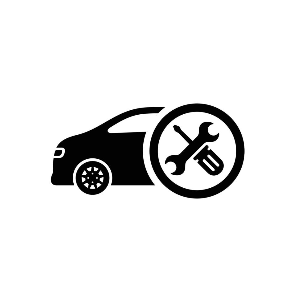 illustration vectorielle d'icône plate simple de réparation de voiture. icône de service de voiture vecteur